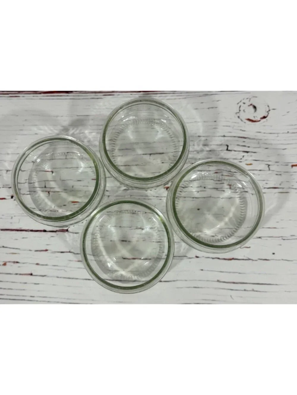 Clear Glass Dessert Ramekins Round Bowls 3.25” Set of 4 Condiments Or Prep Gü
